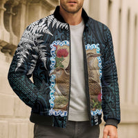 New Zealand Weka Bomber Puffer Jacket Maori Hen Koru Pattern - Polynesian Pride