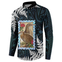 New Zealand Weka Button Sweatshirt Maori Hen Koru Pattern LT05 - Polynesian Pride