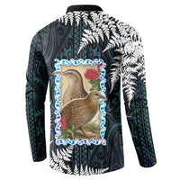 New Zealand Weka Button Sweatshirt Maori Hen Koru Pattern LT05 - Polynesian Pride