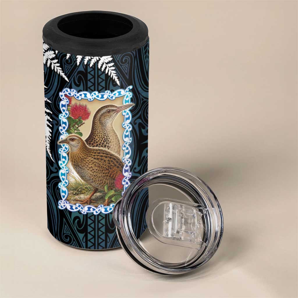 New Zealand Weka 4 in 1 Can Cooler Tumbler Maori Hen Koru Pattern LT05 - Polynesian Pride