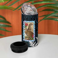 New Zealand Weka 4 in 1 Can Cooler Tumbler Maori Hen Koru Pattern LT05 - Polynesian Pride