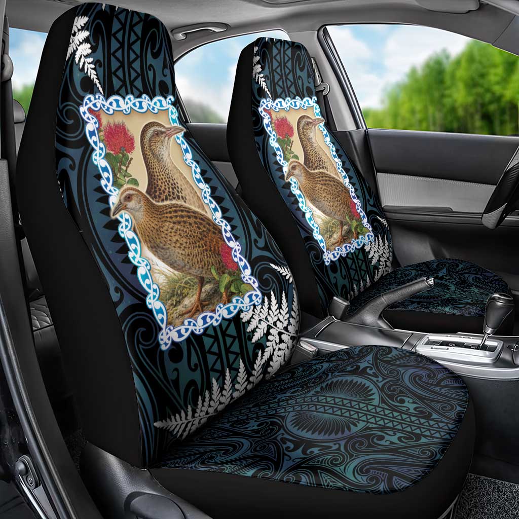 New Zealand Weka Car Seat Cover Maori Hen Koru Pattern LT05 - Polynesian Pride