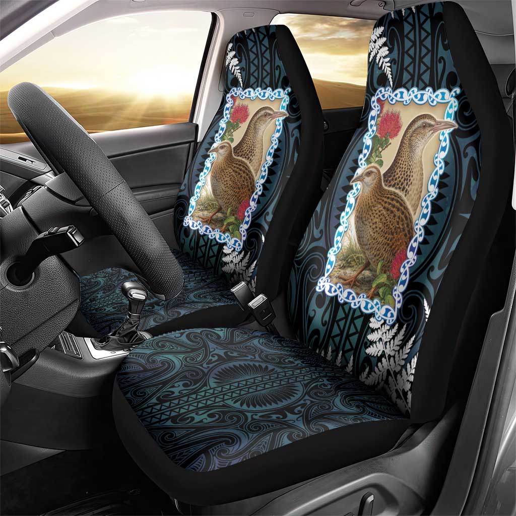 New Zealand Weka Car Seat Cover Maori Hen Koru Pattern LT05 - Polynesian Pride