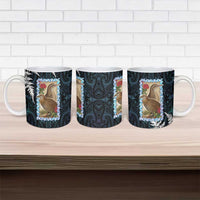 New Zealand Weka Ceramic Mug Maori Hen Koru Pattern - Polynesian Pride