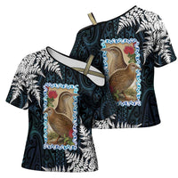 New Zealand Weka Cross Shoulder Shirt Maori Hen Koru Pattern LT05 - Polynesian Pride