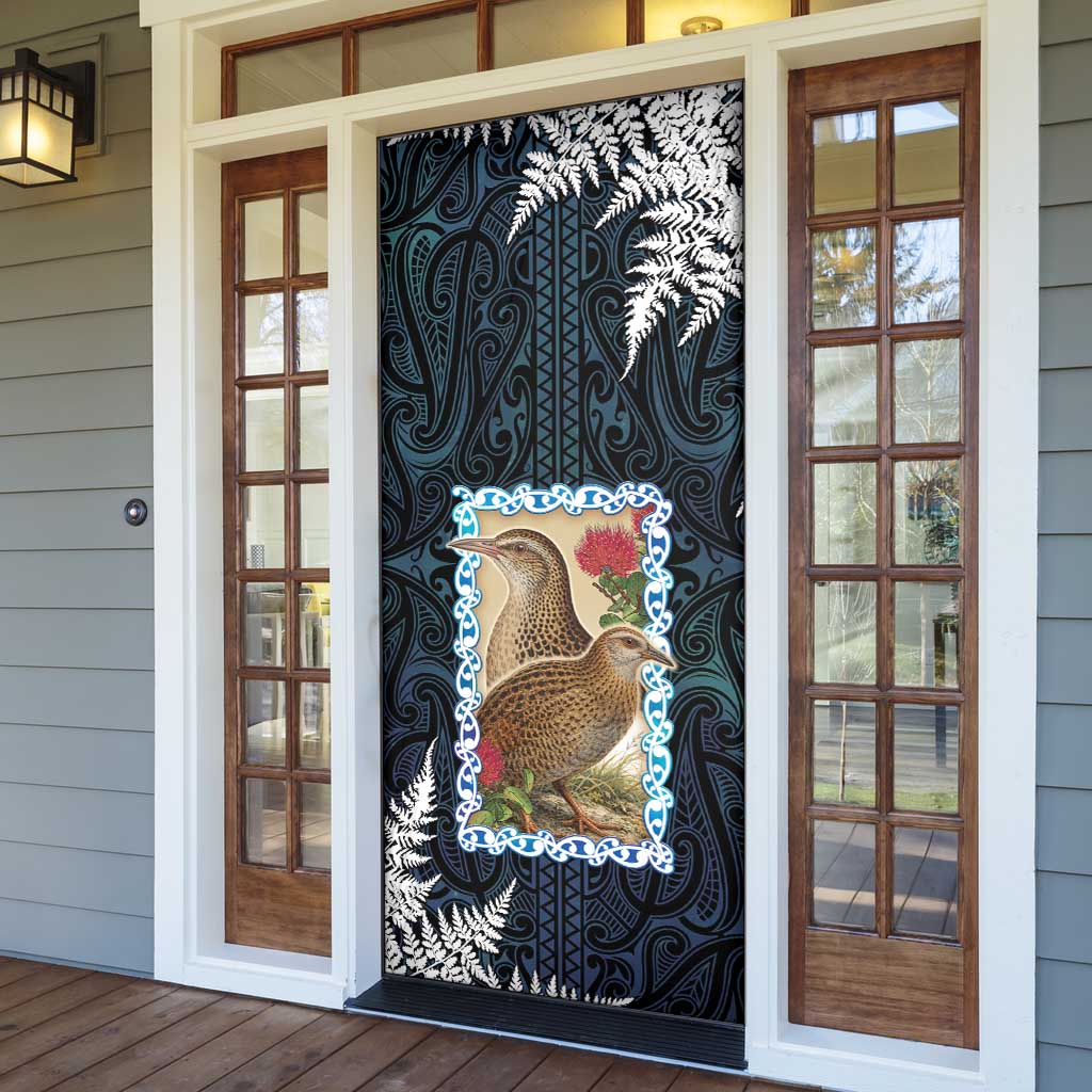 New Zealand Weka Door Cover Maori Hen Koru Pattern LT05 - Polynesian Pride