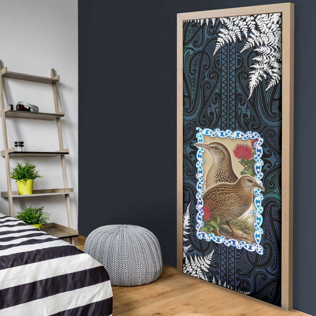 New Zealand Weka Door Cover Maori Hen Koru Pattern LT05 - Polynesian Pride