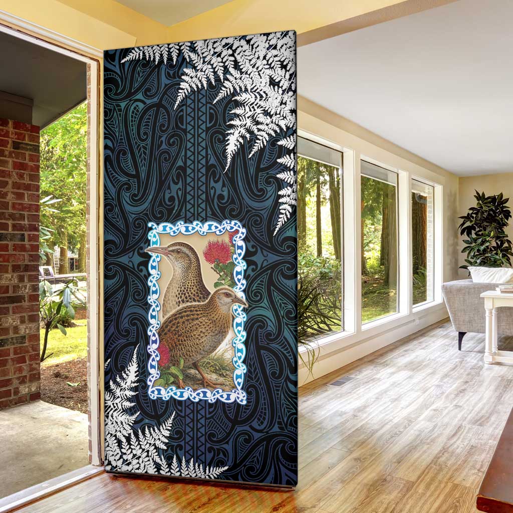 New Zealand Weka Door Cover Maori Hen Koru Pattern LT05 - Polynesian Pride