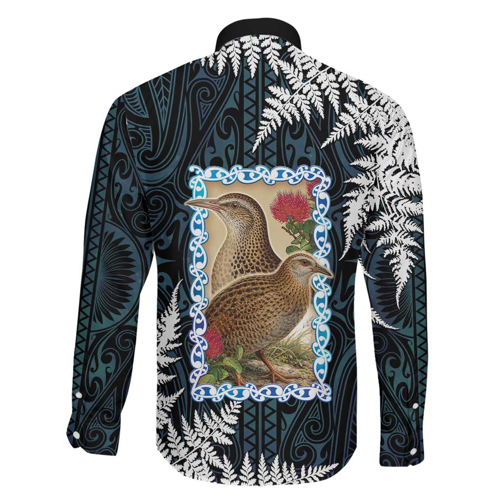New Zealand Weka Family Matching Puletasi and Hawaiian Shirt Maori Hen Koru Pattern