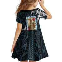 New Zealand Weka Family Matching Tank Maxi Dress and Hawaiian Shirt Maori Hen Koru Pattern