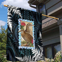 New Zealand Weka Garden Flag Maori Hen Koru Pattern LT05 - Polynesian Pride