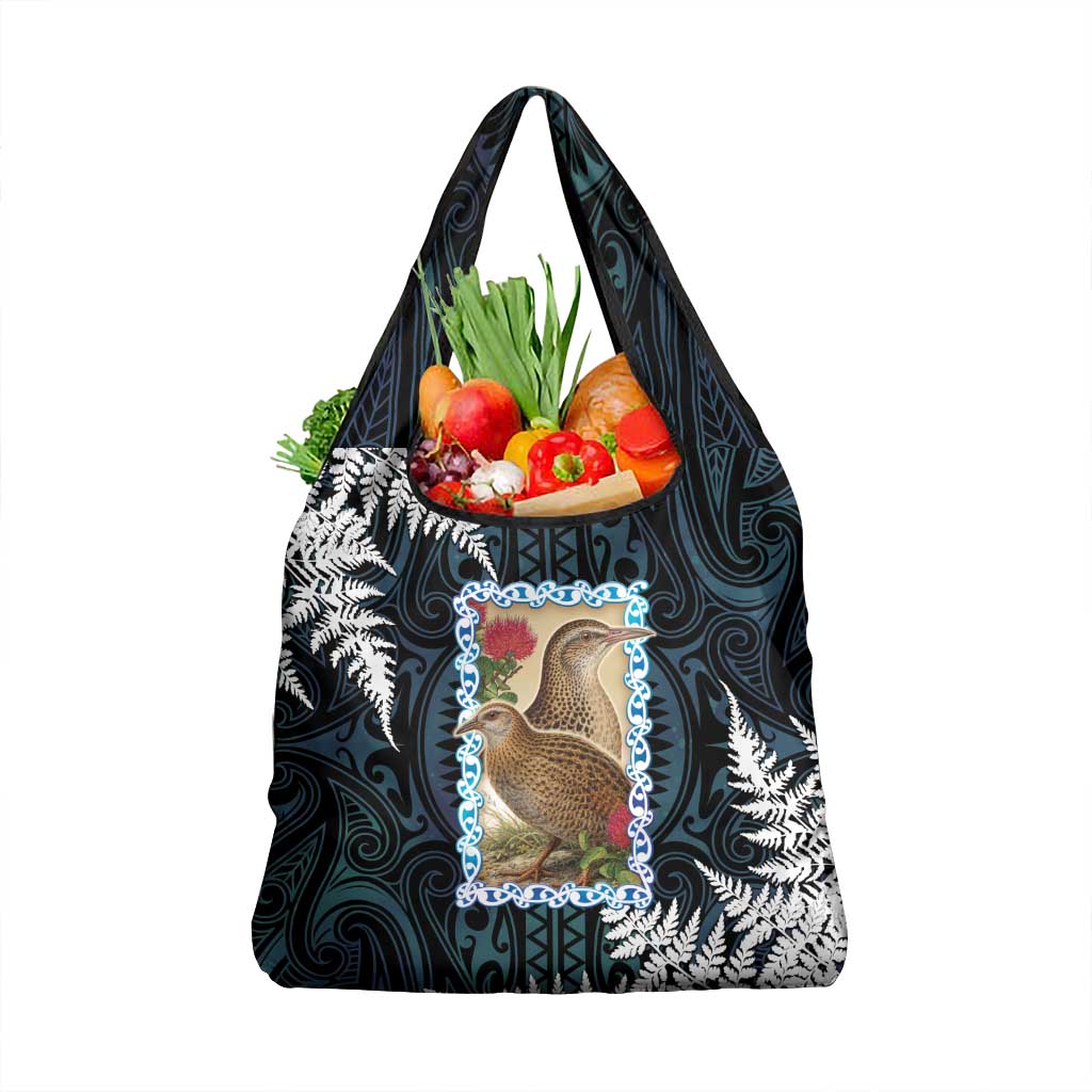New Zealand Weka Grocery Bag Maori Hen Koru Pattern - Polynesian Pride