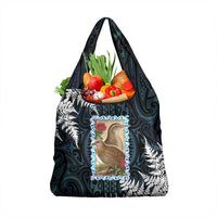 New Zealand Weka Grocery Bag Maori Hen Koru Pattern LT05 1-pack One Size Black - Polynesian Pride