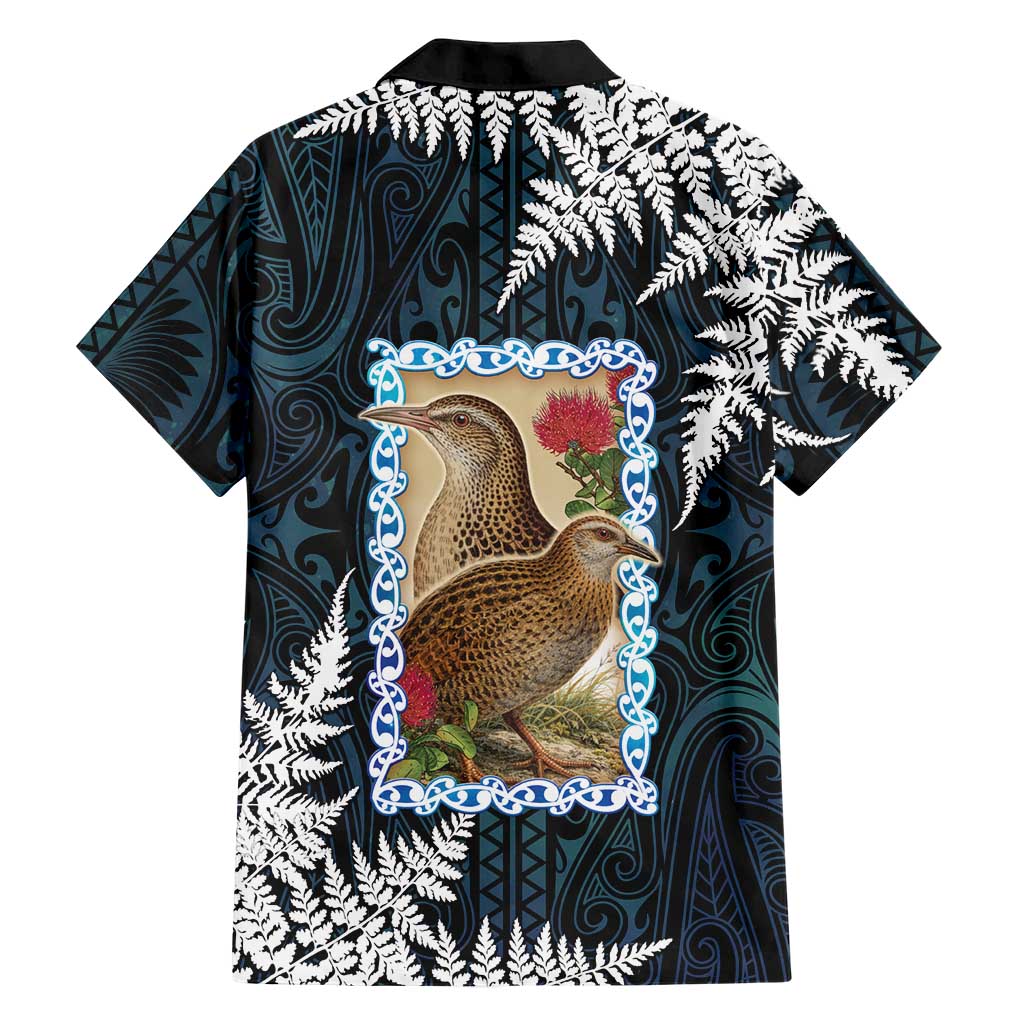 New Zealand Weka Hawaiian Shirt Maori Hen Koru Pattern - Polynesian Pride