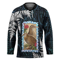 New Zealand Weka Hockey Jersey Maori Hen Koru Pattern LT05 Unisex Black - Polynesian Pride