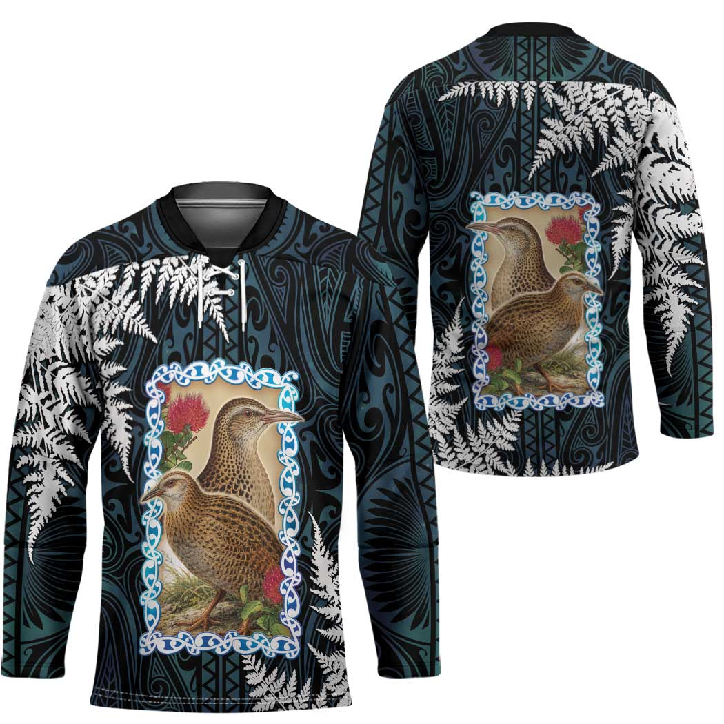 New Zealand Weka Hockey Jersey Maori Hen Koru Pattern LT05 - Polynesian Pride