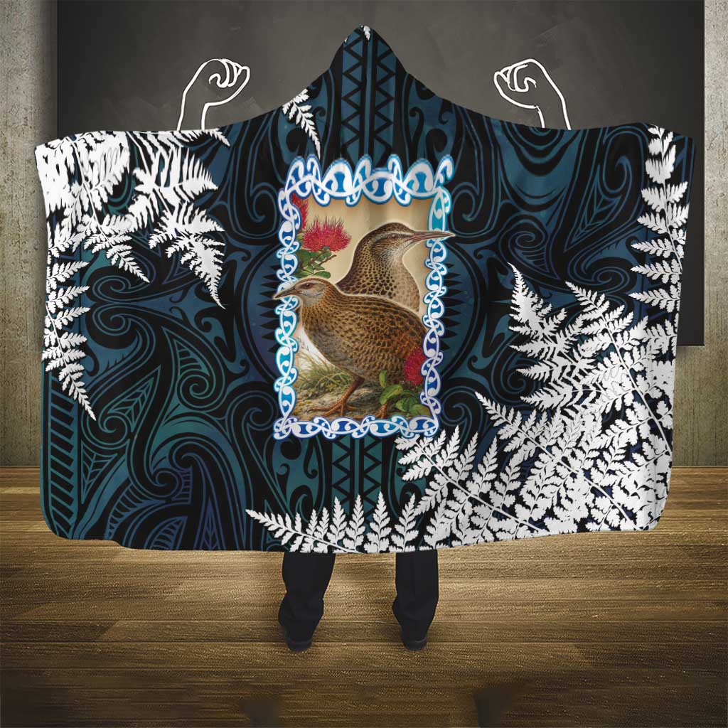New Zealand Weka Hooded Blanket Maori Hen Koru Pattern LT05 - Polynesian Pride