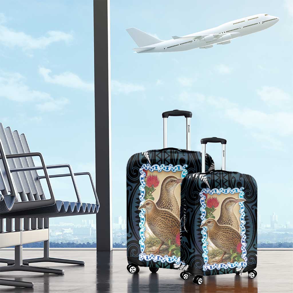 New Zealand Weka Luggage Cover Maori Hen Koru Pattern LT05 - Polynesian Pride