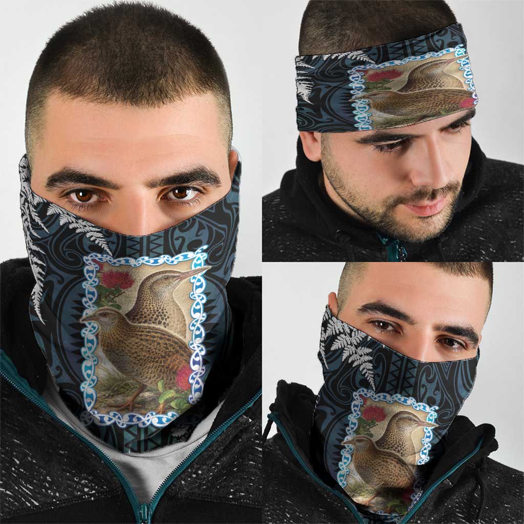 New Zealand Weka Neck Gaiter Maori Hen Koru Pattern - Polynesian Pride