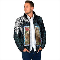 New Zealand Weka Padded Jacket Maori Hen Koru Pattern LT05 - Polynesian Pride
