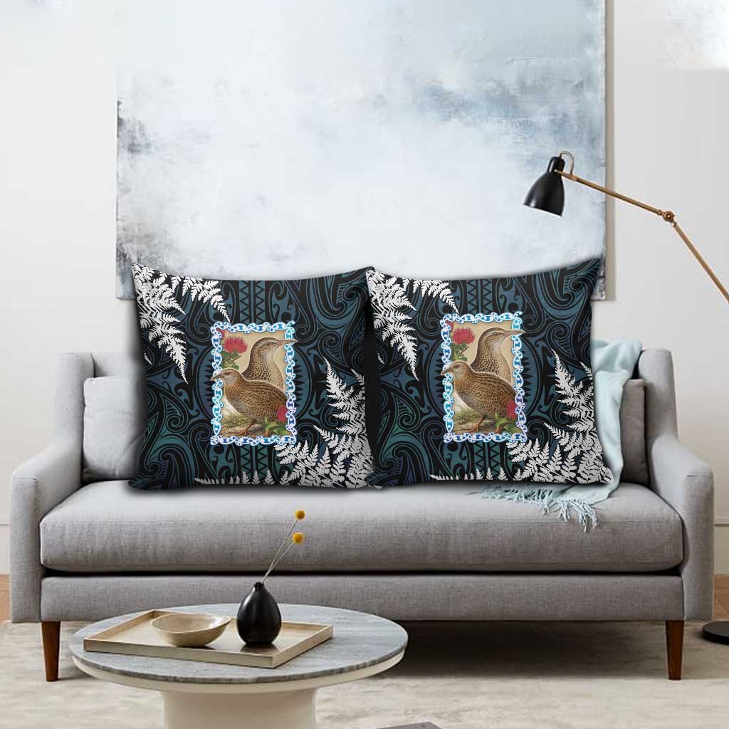 New Zealand Weka Pillow Cover Maori Hen Koru Pattern LT05 - Polynesian Pride