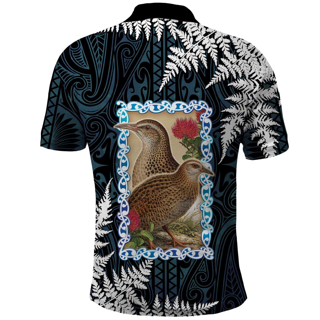 New Zealand Weka Polo Shirt Maori Hen Koru Pattern LT05 - Polynesian Pride