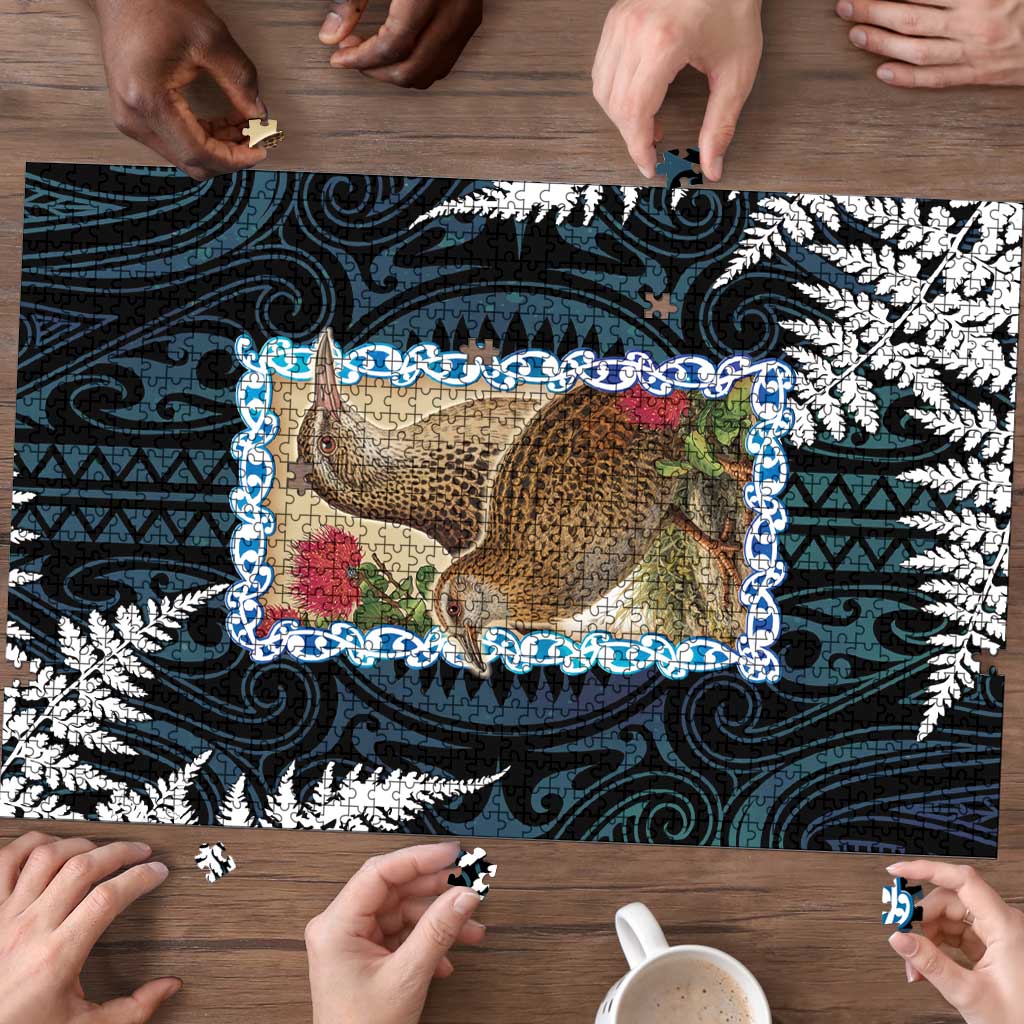 New Zealand Weka Puzzle Maori Hen Koru Pattern - Polynesian Pride