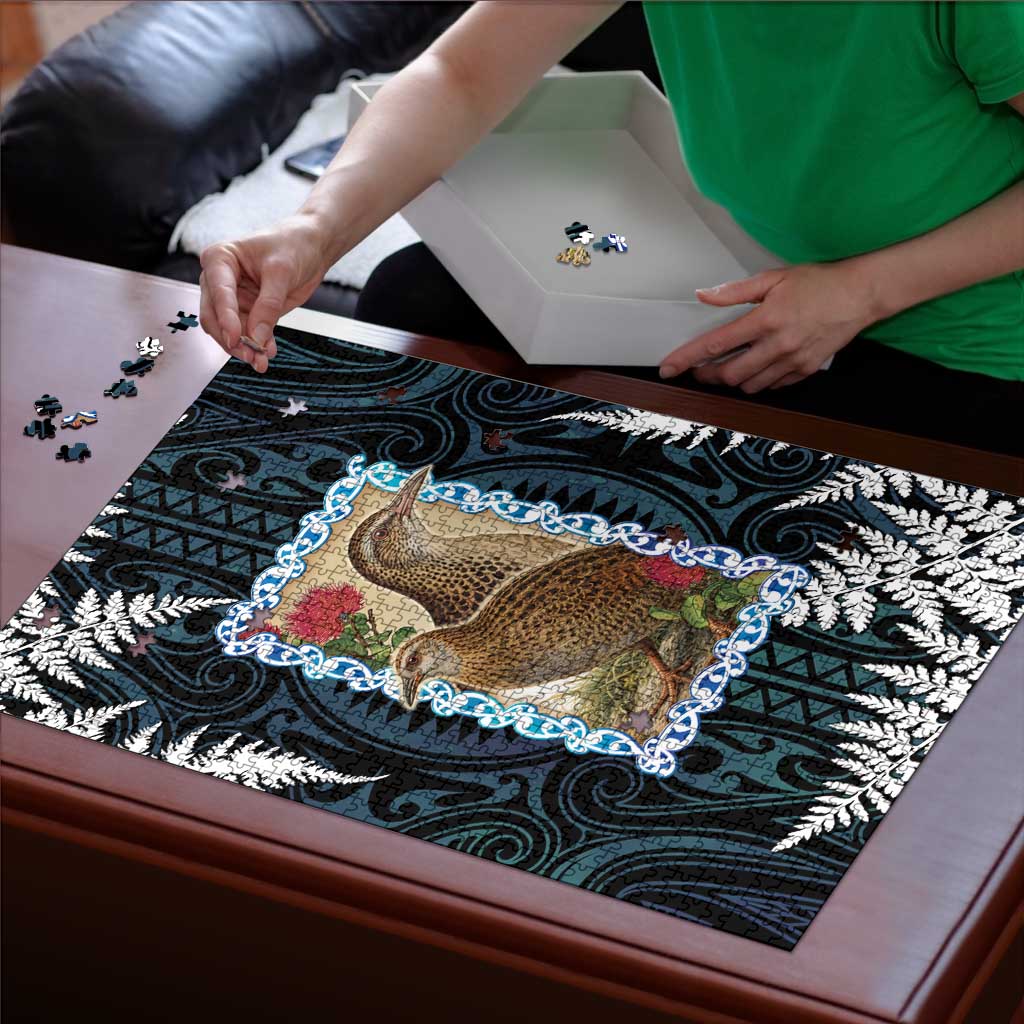 New Zealand Weka Puzzle Maori Hen Koru Pattern - Polynesian Pride