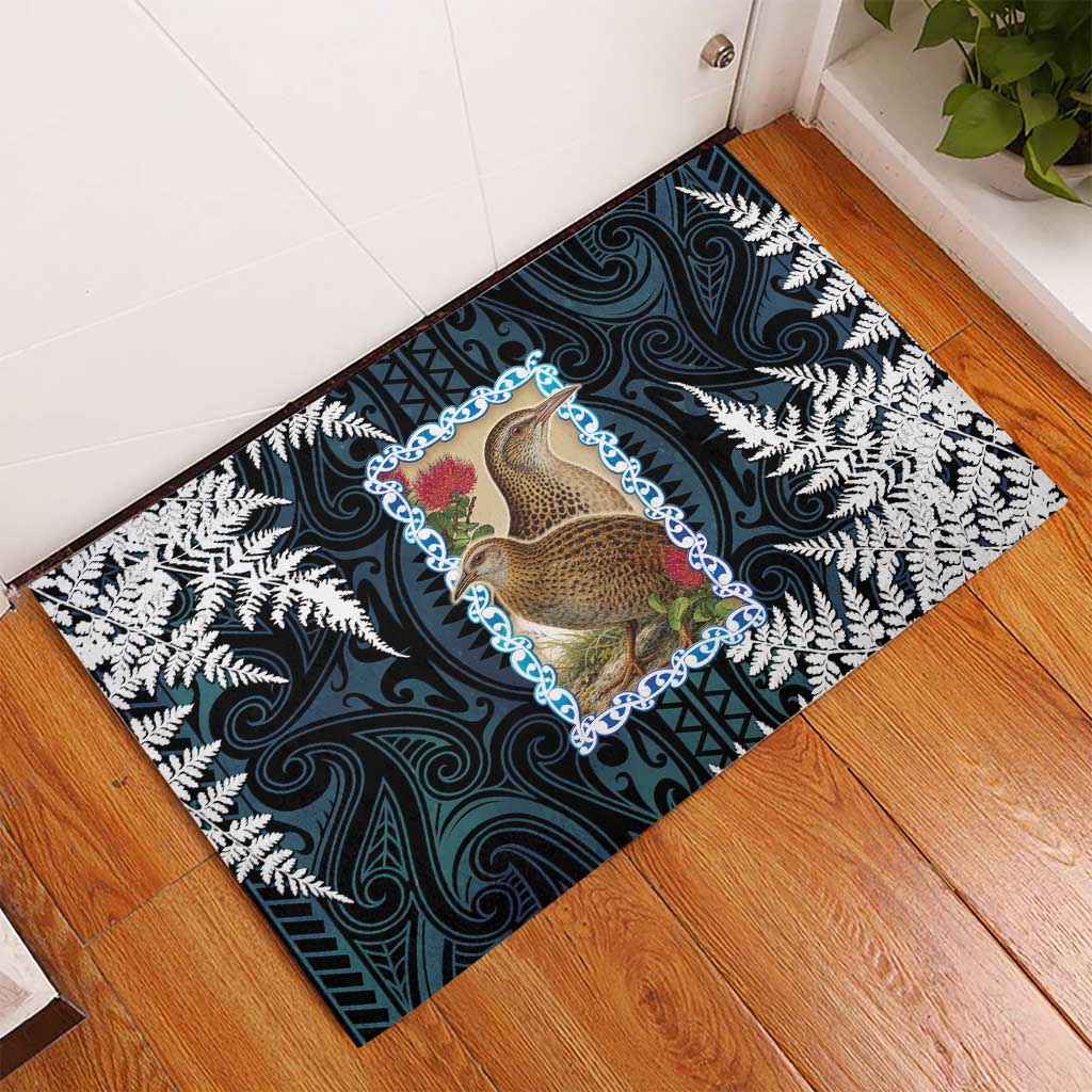 New Zealand Weka Rubber Doormat Maori Hen Koru Pattern LT05 - Polynesian Pride