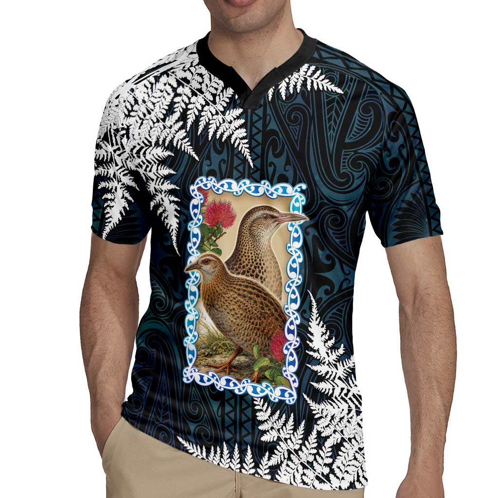 New Zealand Weka Rugby Jersey Maori Hen Koru Pattern LT05 - Polynesian Pride