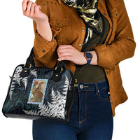 New Zealand Weka Shoulder Handbag Maori Hen Koru Pattern LT05 - Polynesian Pride