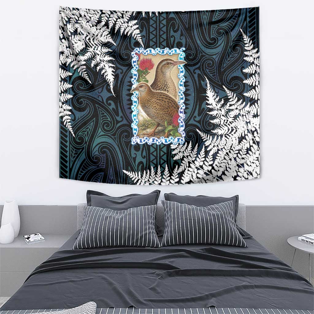 New Zealand Weka Tapestry Maori Hen Koru Pattern - Polynesian Pride