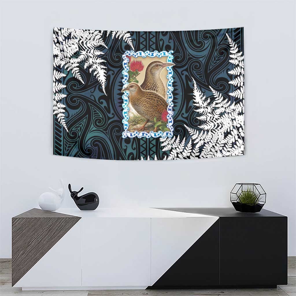 New Zealand Weka Tapestry Maori Hen Koru Pattern - Polynesian Pride