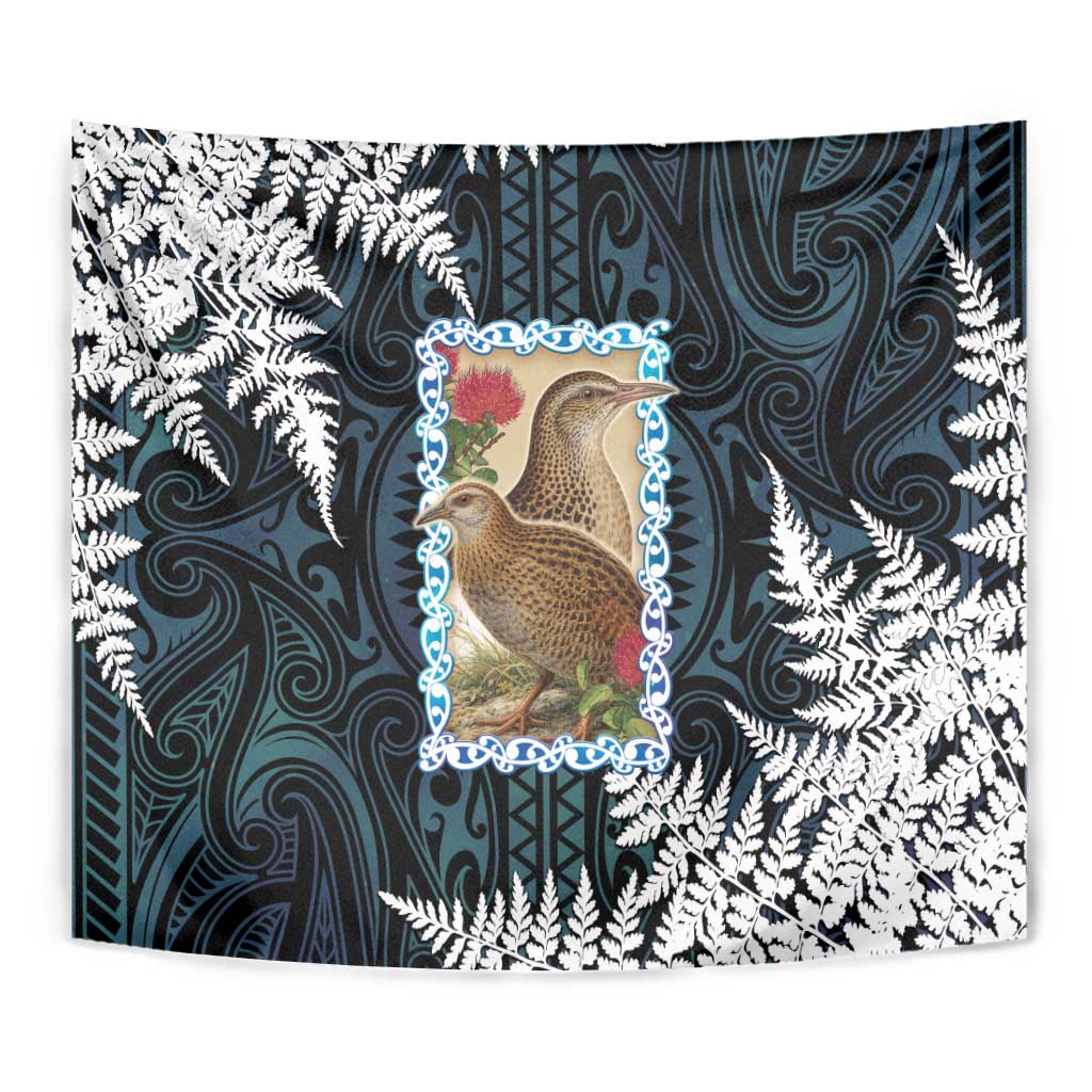 New Zealand Weka Tapestry Maori Hen Koru Pattern - Polynesian Pride