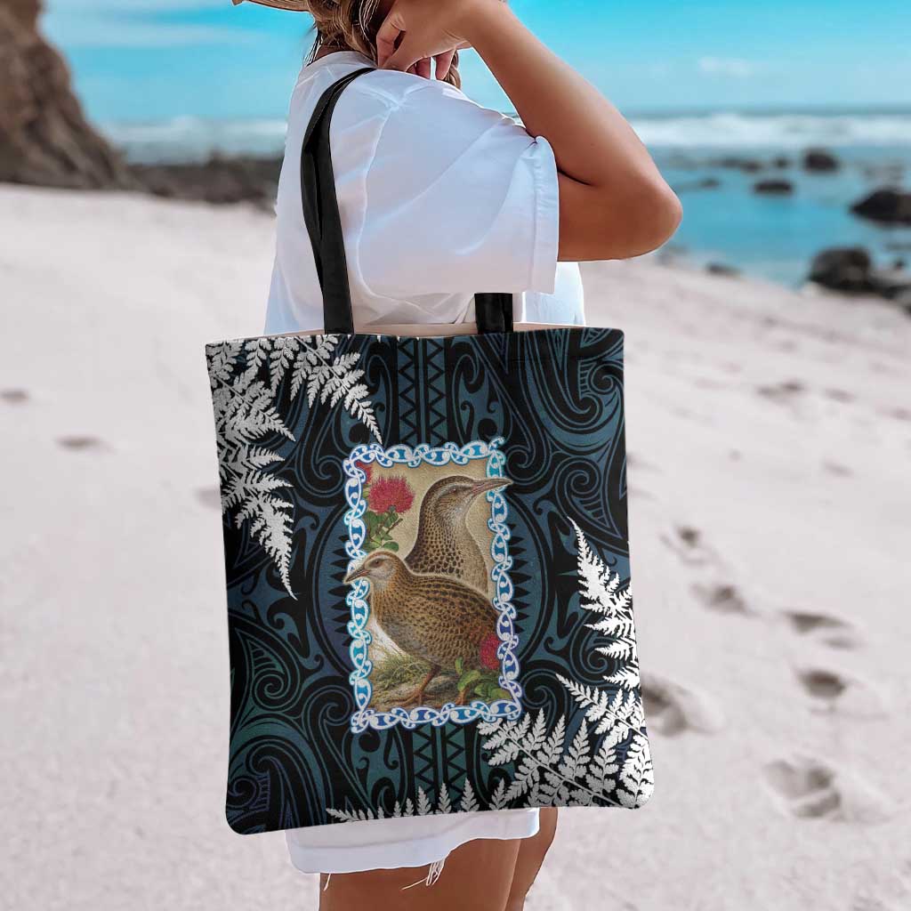 New Zealand Weka Tote Bag Maori Hen Koru Pattern LT05 - Polynesian Pride
