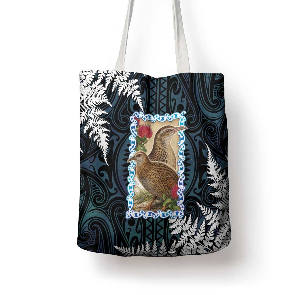 New Zealand Weka Tote Bag Maori Hen Koru Pattern LT05 - Polynesian Pride