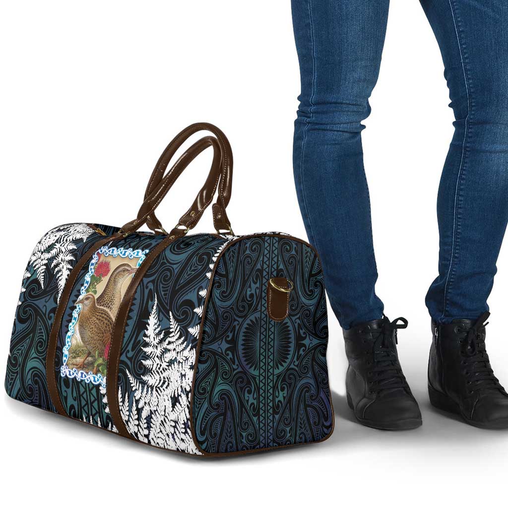 New Zealand Weka Travel Bag Maori Hen Koru Pattern LT05 - Polynesian Pride