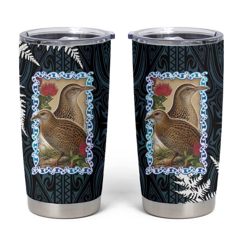New Zealand Weka Tumbler Cup Maori Hen Koru Pattern - Polynesian Pride