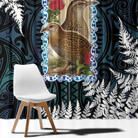 New Zealand Weka Window Curtain Maori Hen Koru Pattern LT05 - Polynesian Pride