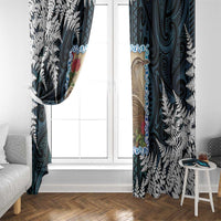 New Zealand Weka Window Curtain Maori Hen Koru Pattern LT05 - Polynesian Pride
