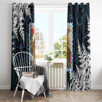 New Zealand Weka Window Curtain Maori Hen Koru Pattern LT05 - Polynesian Pride