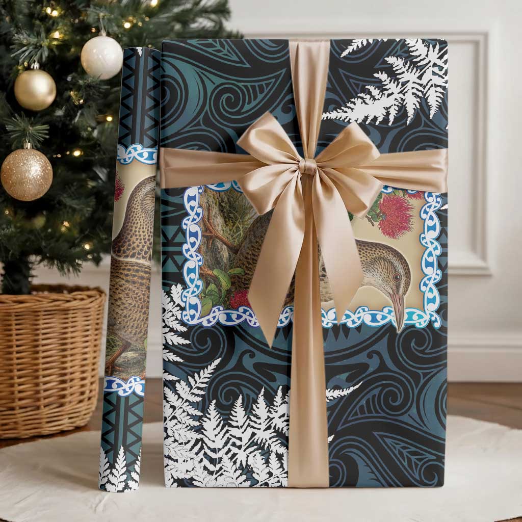 New Zealand Weka Wrapping Paper Maori Hen Koru Pattern LT05 - Polynesian Pride