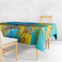 New Zealand Kokako Bird Tablecloth Maori Koru With Kowhai Flowers LT05 - Polynesian Pride