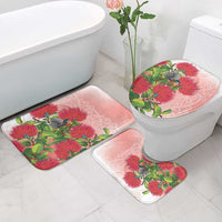 New Zealand Fantail Bathroom Set Maori Koru With Pohutukawa Flowers LT05 - Polynesian Pride