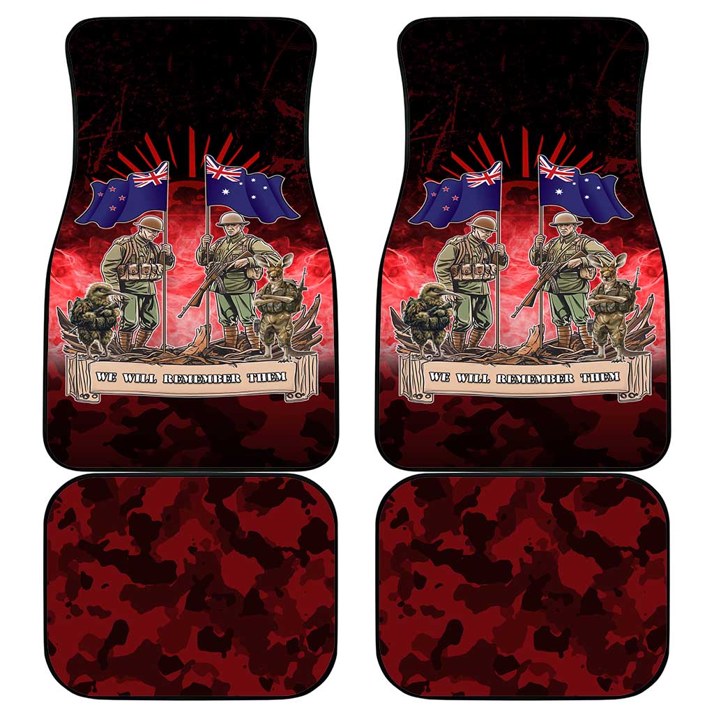 Australia And New Zealand ANZAC Day Car Mats Soldiers Lest We Forget LT05 - Polynesian Pride