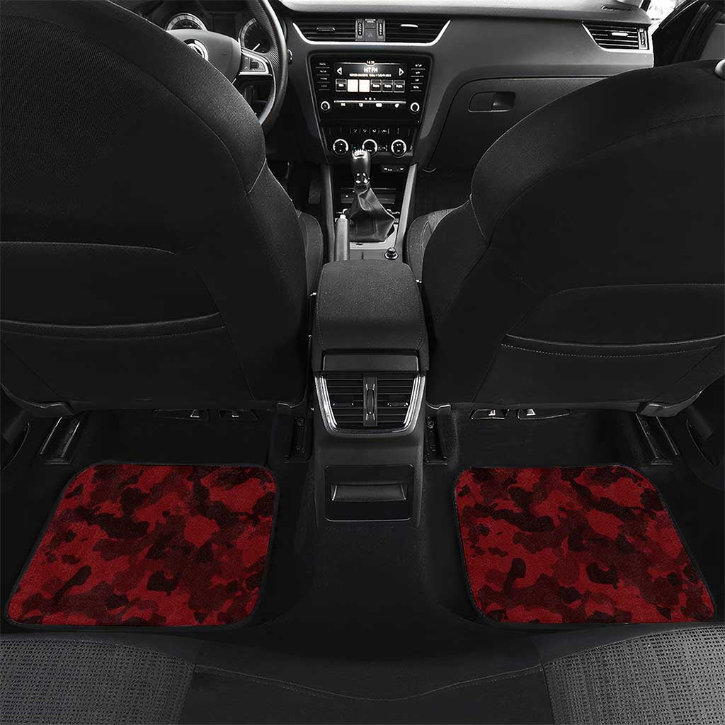 Australia And New Zealand ANZAC Day Car Mats Soldiers Lest We Forget LT05 Set 2pcs - Back Red - Polynesian Pride