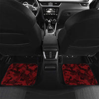 Australia And New Zealand ANZAC Day Car Mats Soldiers Lest We Forget LT05 Set 2pcs - Back Red - Polynesian Pride