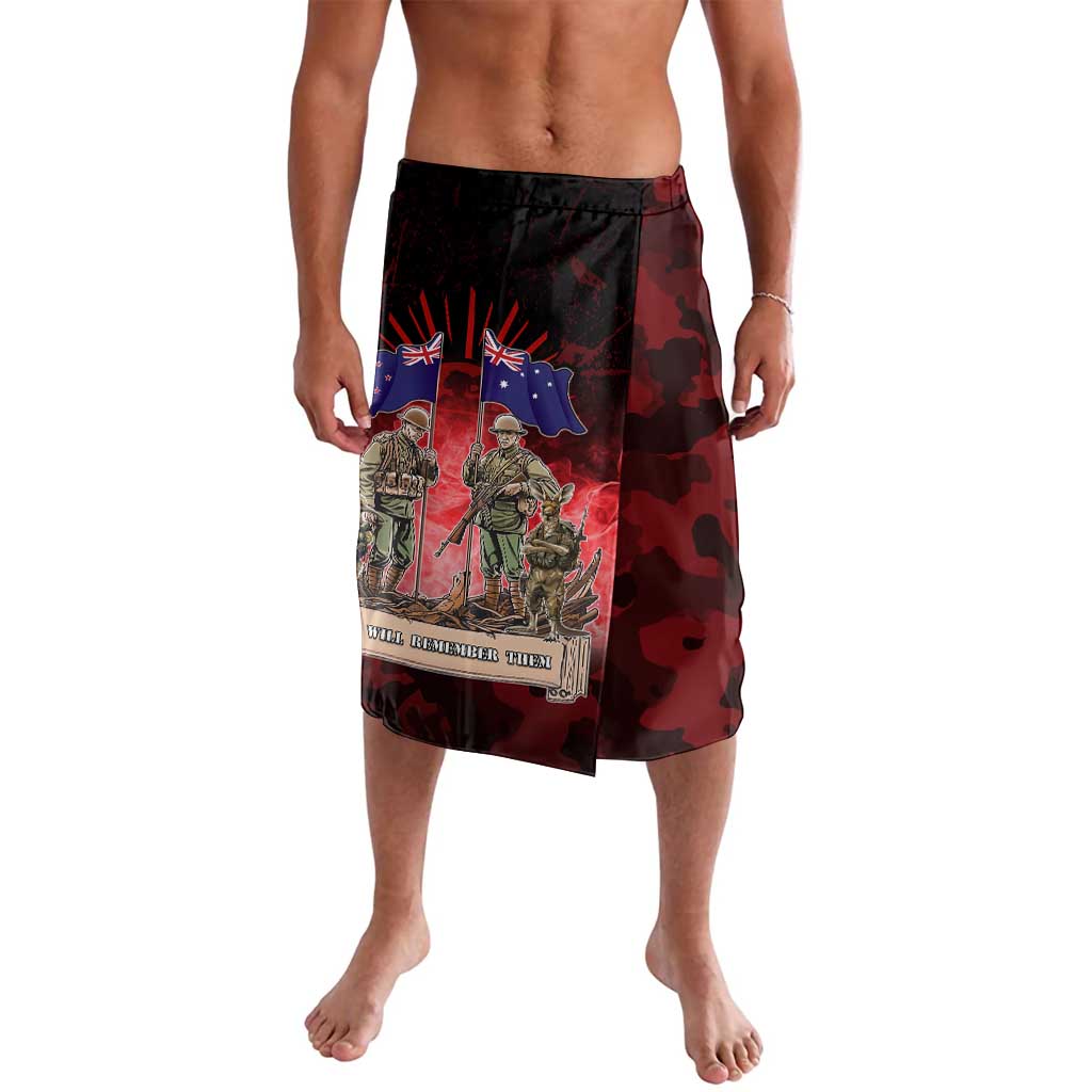 Australia And New Zealand ANZAC Day Lavalava Soldiers Lest We Forget