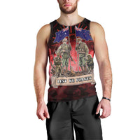 Australia And New Zealand ANZAC Day Men Tank Top Soldiers Lest We Forget LT05 - Polynesian Pride