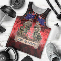 Australia And New Zealand ANZAC Day Men Tank Top Soldiers Lest We Forget LT05 - Polynesian Pride